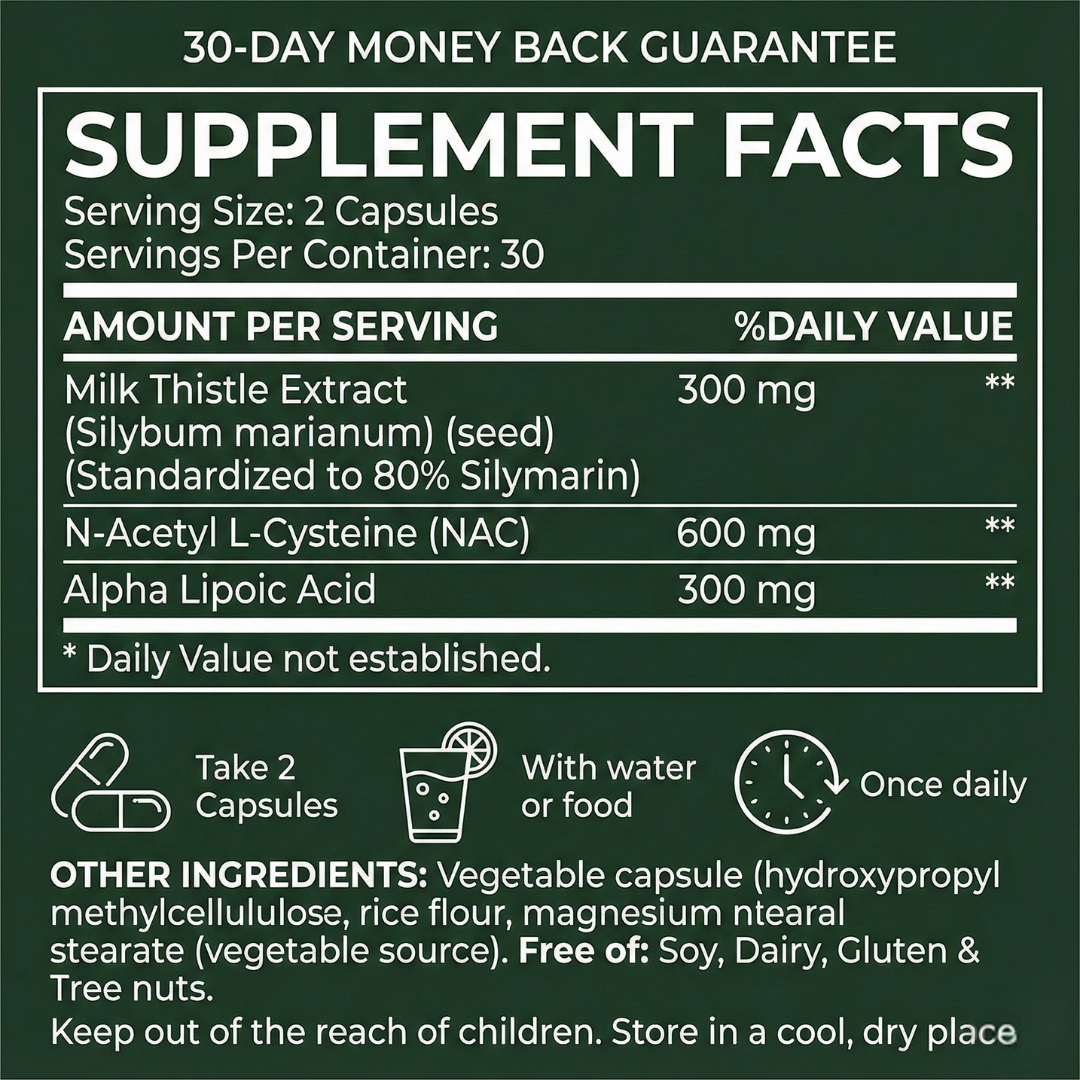 Forttuna™ Milk Thistle Liver Detox & Colon Cleanse