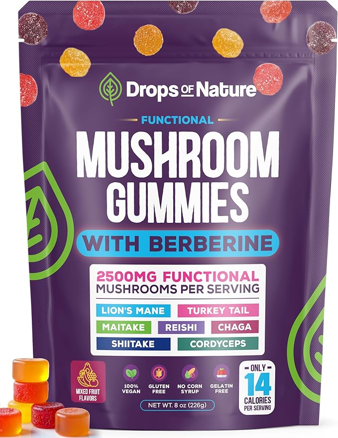 Forttuna™  Mushroom Gummies  Brain, Focus & Immunity Support