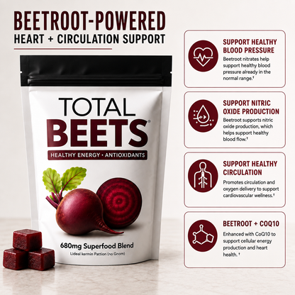 Total Beets™ Beetroot Gummies | Heart & Energy Support