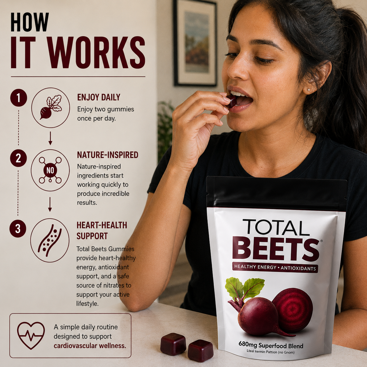 Total Beets™ Beetroot Gummies | Heart & Energy Support