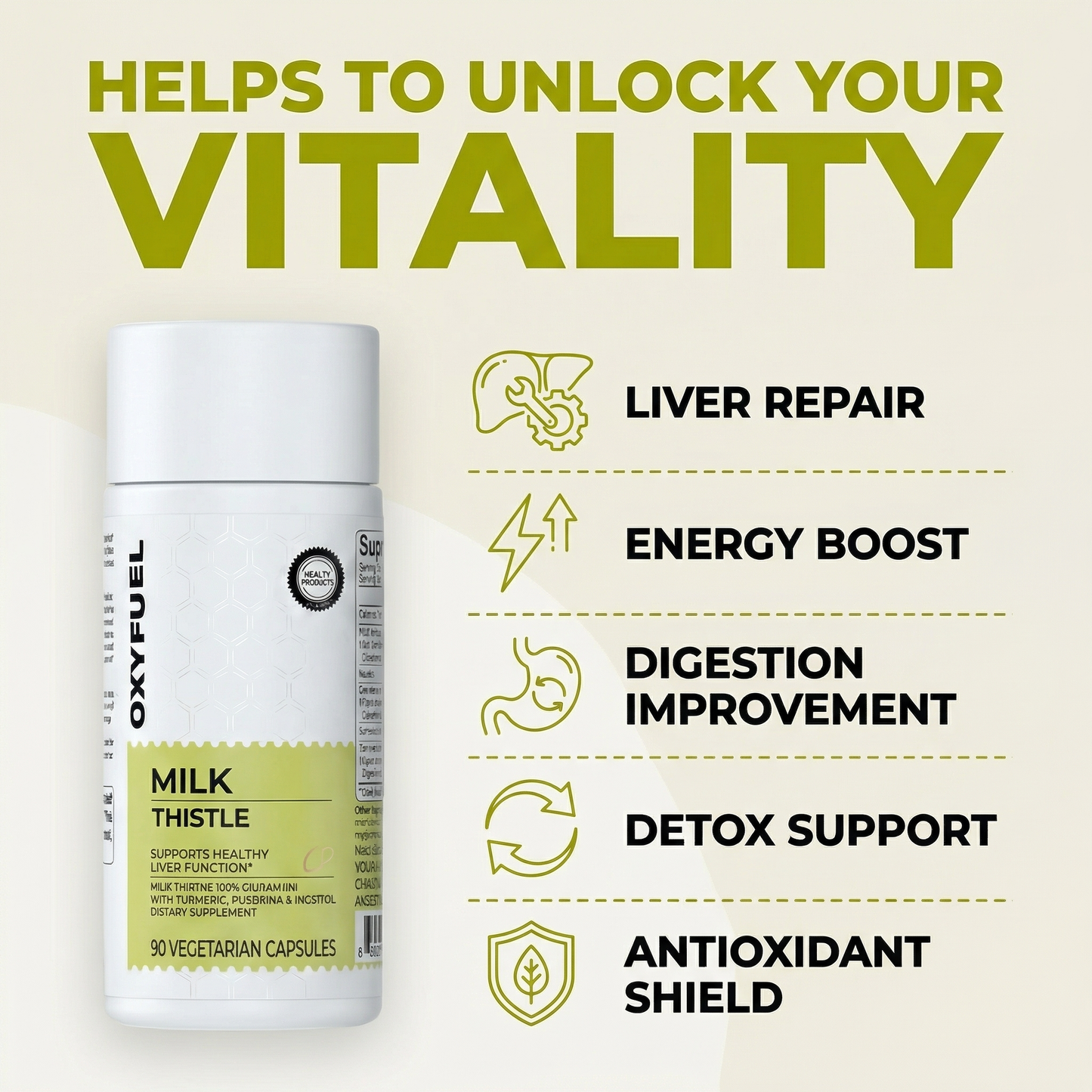 Forttuna™ Milk Thistle Liver Detox & Colon Cleanse