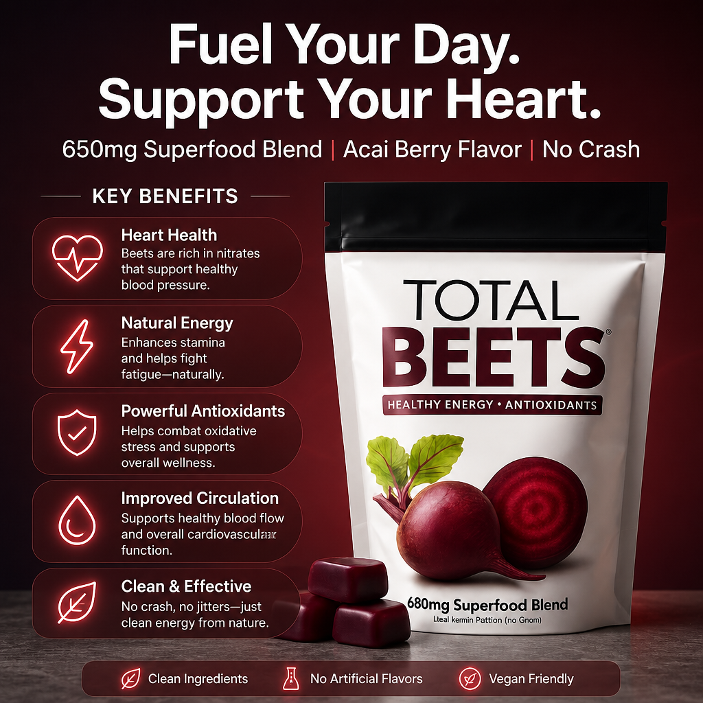 Total Beets™ – Clean Energy + Heart Support (Limited Time Deal)